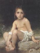 Adolphe William Bouguereau Child at Bath (mk26) oil painting on canvas